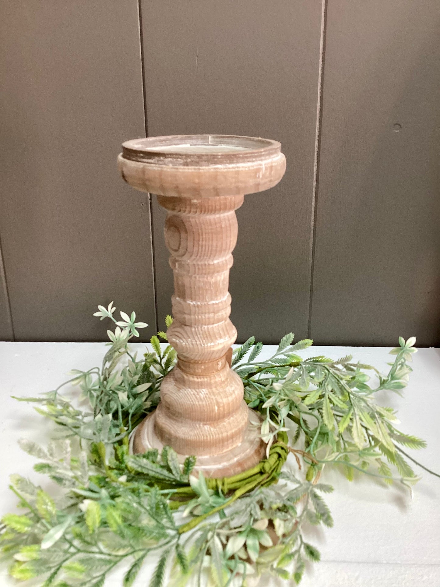 Cream Candle Holder 9in