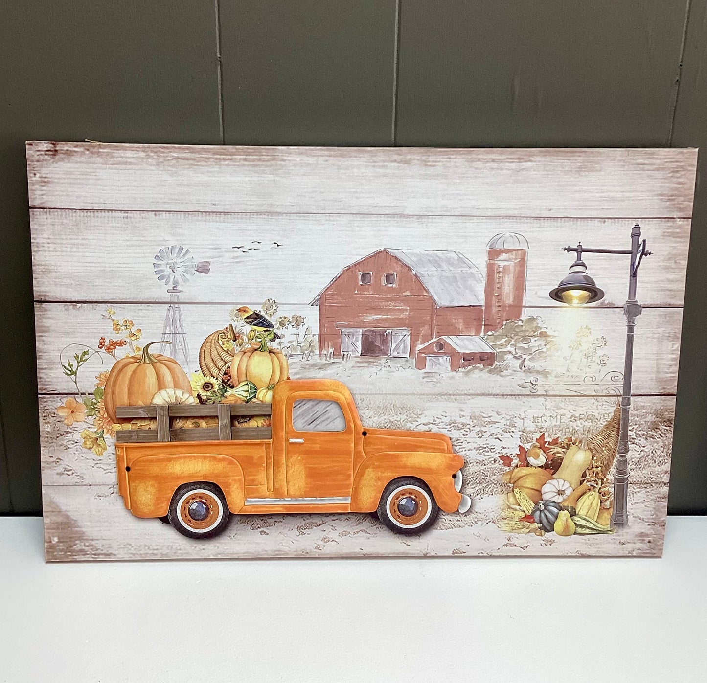 Fall Harvest 3D Truck with LED light