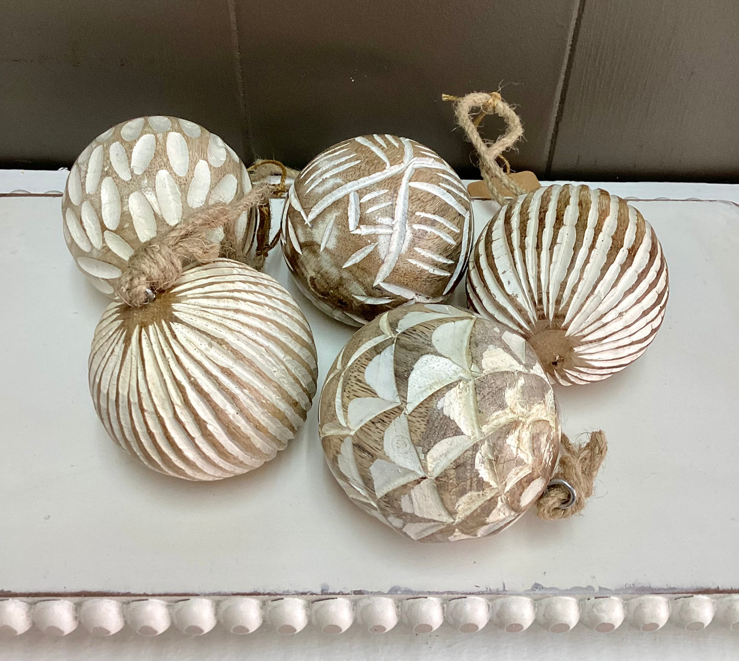 Mangowood Hanging Ornaments