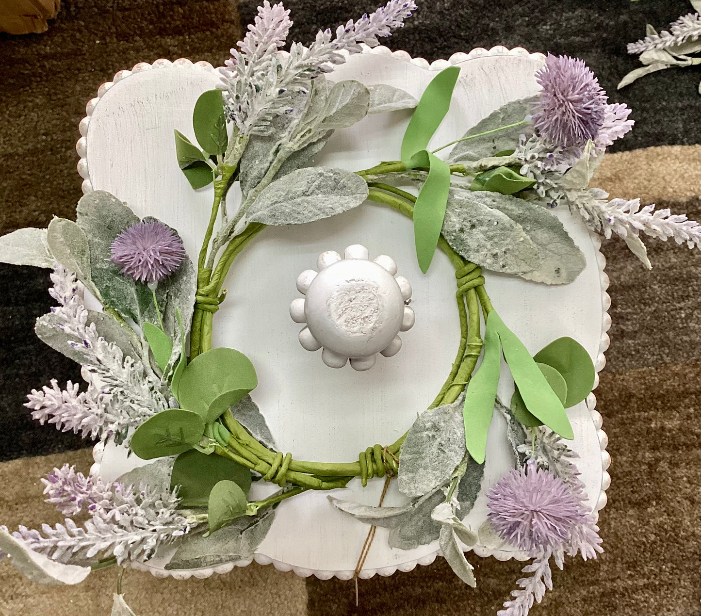 Lavender Lambsear Candle Ring