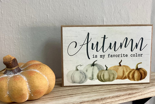 Autumn Wooden Sign