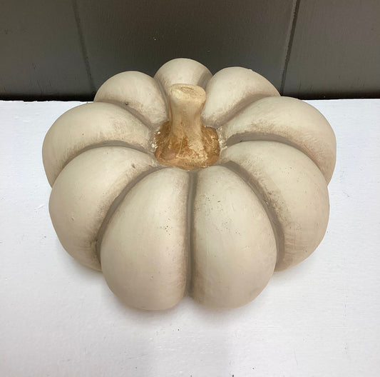 Beige Resin Pumpkin